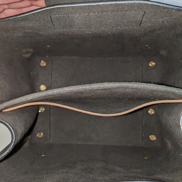 Yuzefi Delila Mini Bag Black Tan Colorblock Leather Crossbody& Chain Strap Spain - Picture 12 of 16